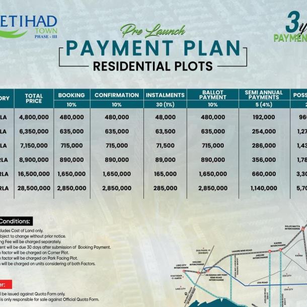 10 Marla Plots Available For Sale In Etihad Town Phase 3 Lahore-1