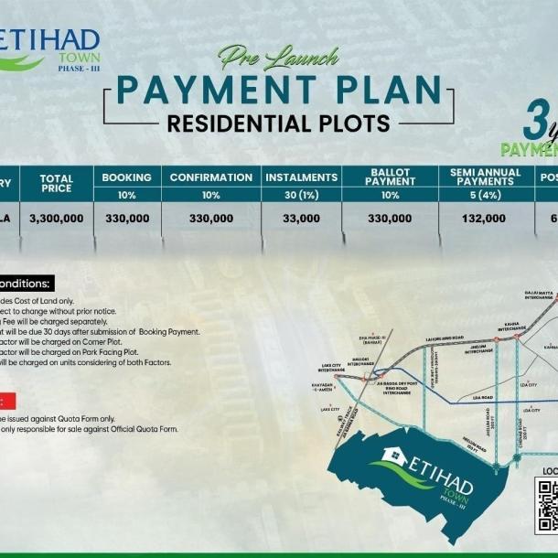 8 Marla Best Location Plots Available For Sale In Etihad Town Phase 3 Lahore-2