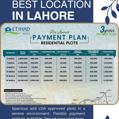1 Kanal Plots Available For Sale In Etihad Town Phase 3 Lahore