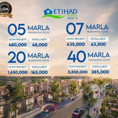 2 Kanal Plots Available For Sale In Etihad Town Phase 3 Lahore