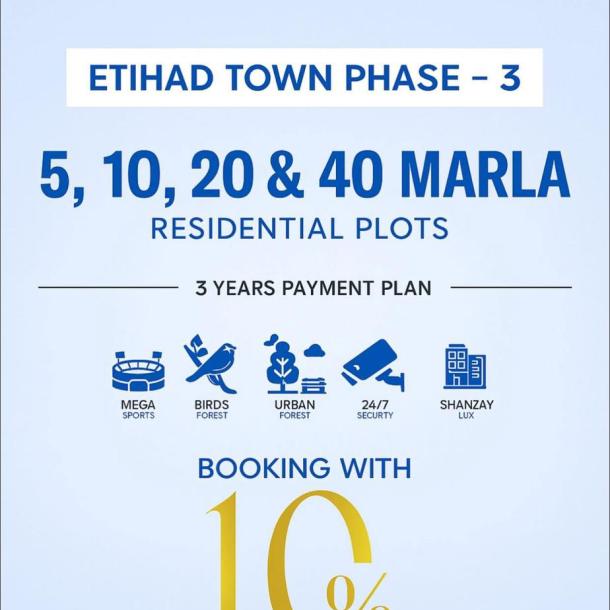 8 Marla Best Location Plots Available For Sale In Etihad Town Phase 3 Lahore-1
