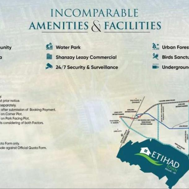 8 Marla Best Location Plots Available For Sale In Etihad Town Phase 3 Lahore-2