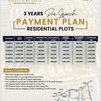 10 Marla Plots Available For Sale In Etihad Town Phase 3 Lahore