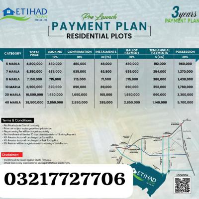 8 Marla Best Location Plots Available For Sale In Etihad Town Phase 3 Lahore