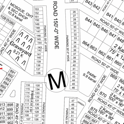 1 Kanal Residential Plot For Sale M - 1074 Demand 185 Lac In DHA Phase 5