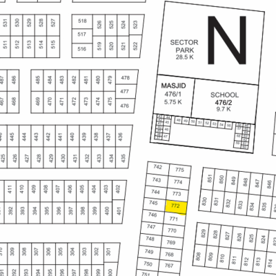 1 Kanal Residential Plot N-772 For Sale Demand 170 lac In DHA Phase 9 Prism