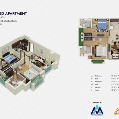 1 Bed Apartment in Amanah Noor Residence Best Location