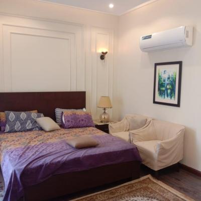 DHA Lahore phase 6 1 kanal house full furnished solar install corner house best location for rent