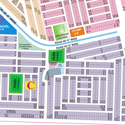 Signature Living:5 Marla Plot in DHA Phase 9 Town, Block C Demand 119 Lac
