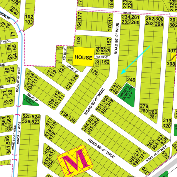 1 kanal Plot In DHA Phase Lahore Block-M 80 feet Road-1