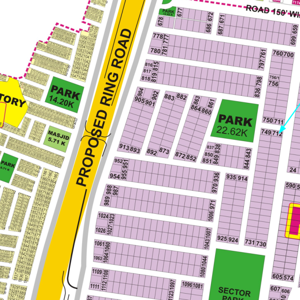 H-340 Plot For Sale In DHA Phase 9 Prisim Lahore-1