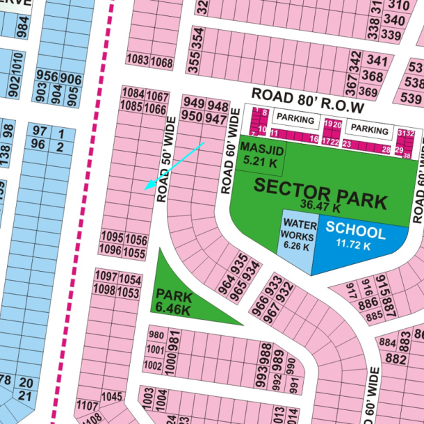 A-1060 Plot For Sale In DHA Phase 9 Prisim Lahore-1