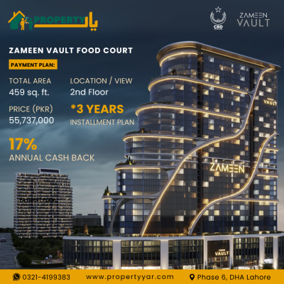 Premium Food Court Units Available for Sale in Zameen Vault DHA Phase 6 Lahore