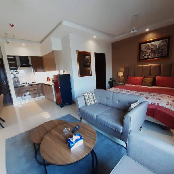 For Rent Defence Luxuery studio Apartment Near DHA Phase 4 Ring Road Lahore.-5