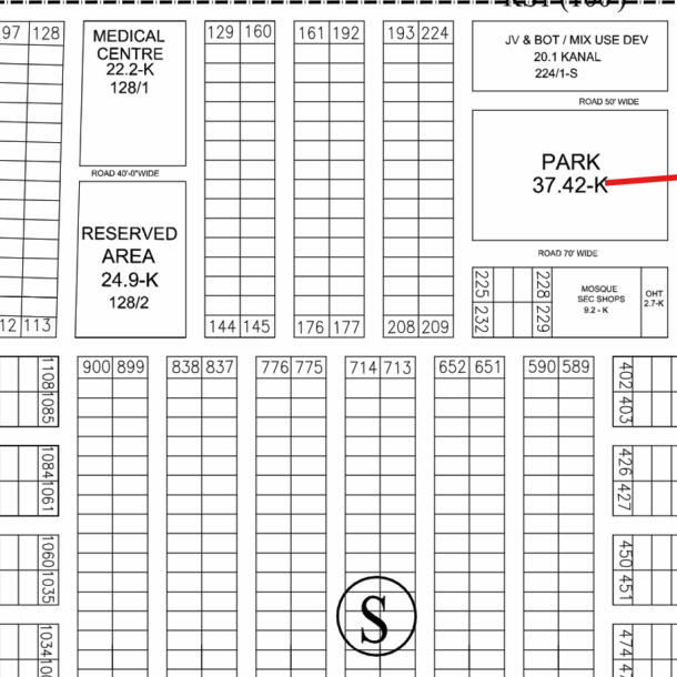 2 Kanal Pair Residential Plot For Sale S - 319 Demand 720 In DHA Phase 7-1