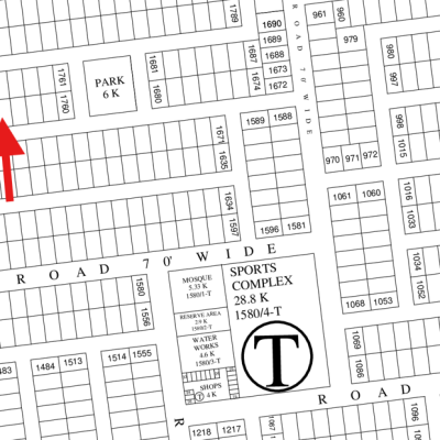 (T-1756) Demand 5.60 Crore 1 Kanal Plot Close To Park, College, School And Also Commercial Area Available For Sale In DHA Lahore Phase 8 Sector T