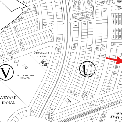 (U-553) Demand 4 Crore Best Investment 1 Kanal Residential Plot On 50 Feet Wide road Close To Park and Commercial Area Is available For Sale In DHA Lahore Phase 8 Sector U